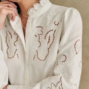 Sezane Lilia Linen Blouse